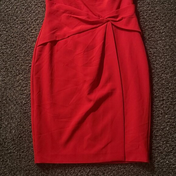 RALPH LAUREN BRIGHT ORANGE-CORAL MID LENGTH DRESS - Picture 5 of 10